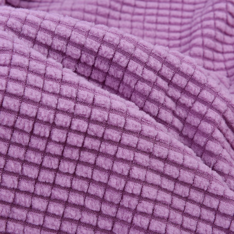 Picture of in stock pineapple plaid fleece sofa cover fabric wholesale waffle corn grain plaid jacquard flannel fabric
