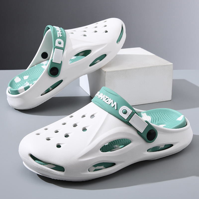 Men's New Hole Shoes Non-slip Anti-foot Odor Thick Sole Height-increasing Slippers Summer Outfit High-end Sandals