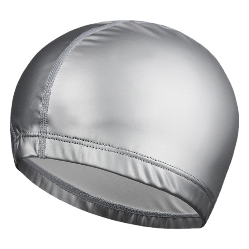 Picture of Pu swimming cap factory wholesale high elastic waterproof breathable head large swimming cap adult men and women PU coated swimming cap