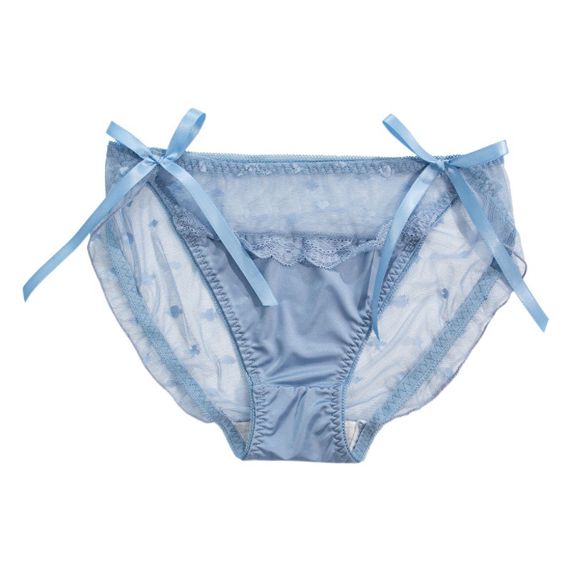 Panties ladies ice silk lace mesh royal sister wind pure want cute long legs sexy low waist panties wholesale