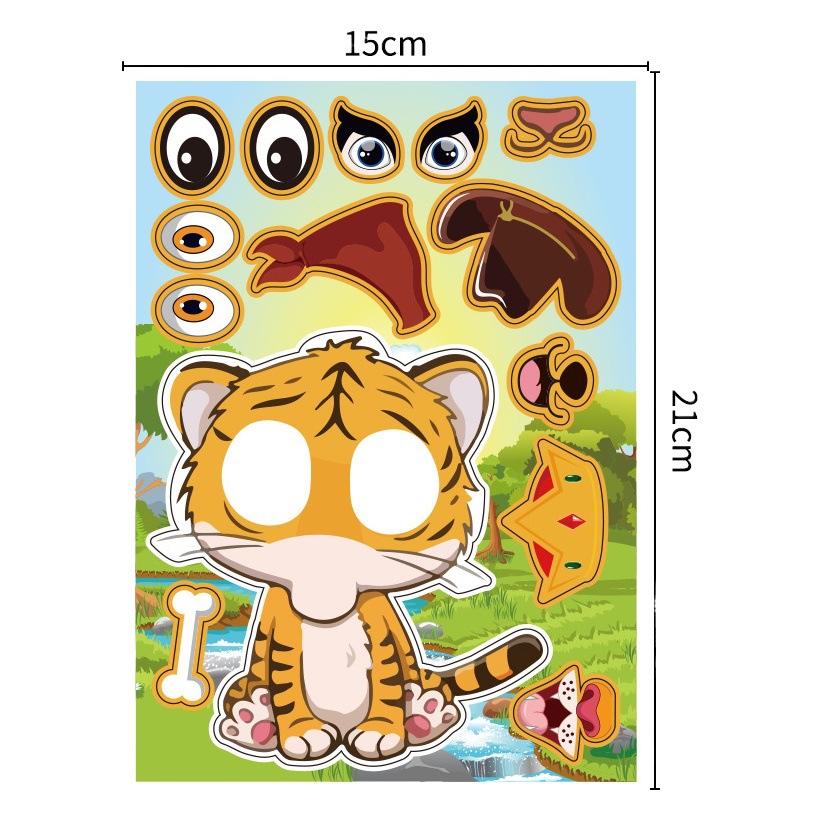 Animal Collage DIY Stickers Kids Toy Stickers Gift Party Stickers 3TZ-DIY-DW-DW-3