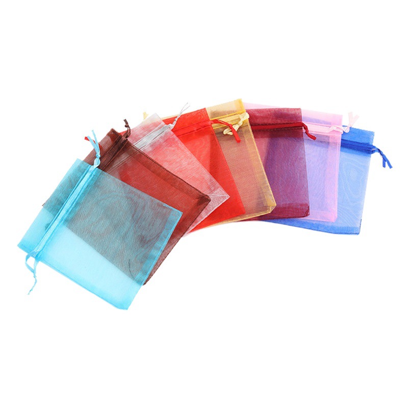 Yarn bag spot plain transparent organza gauze bag girdle jewelry packaging gift candy bag wholesale