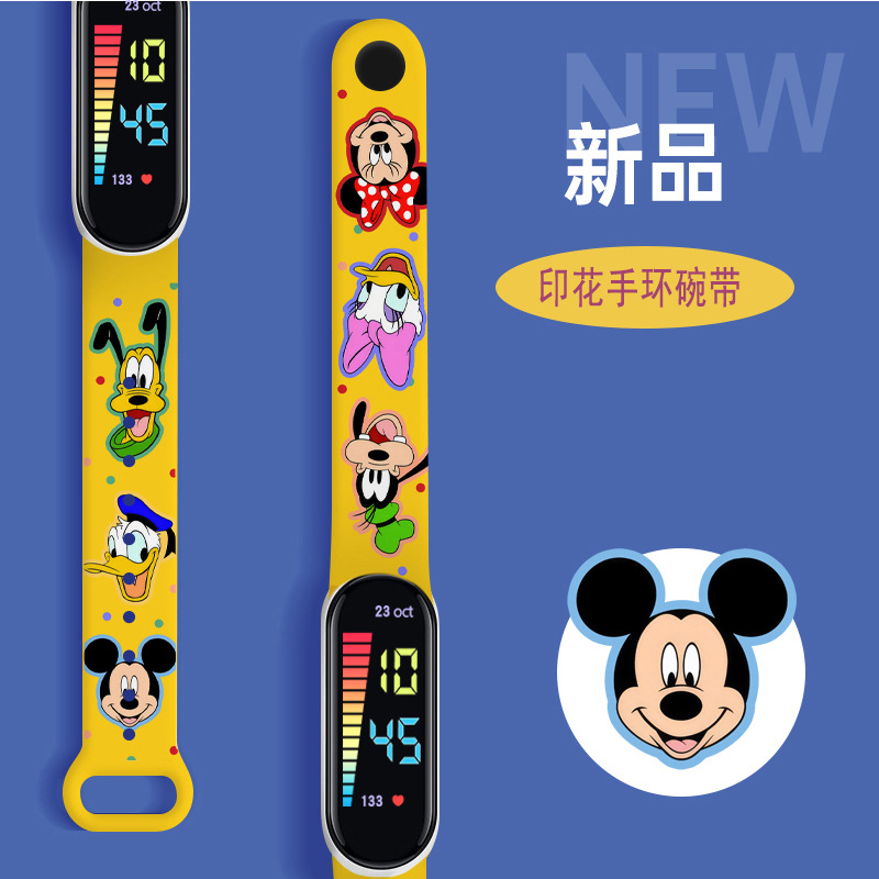 Picture of Cross-border in stock meters 12 printed LED waterproof electronic watch cartoon student cute bracelet wristband watch wholesale