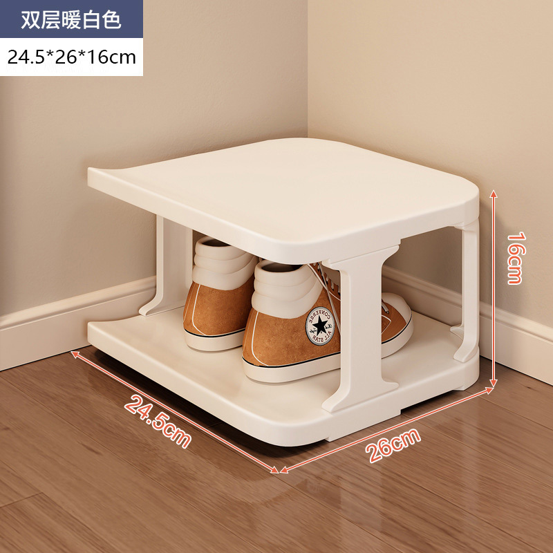 Picture of Simple Dust-proof Small Shoe Rack at Dormitory Door Household Multi-layer Space-saving Installation-free Storage Shoe Cabinet