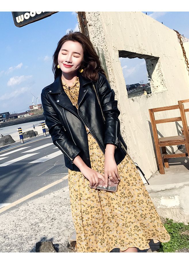 Leather Jacket Women's Short 2025 Spring & Fall New Korean Style Slim Leather Jacket Foreign Style Young Casual Women's Leather Jacket