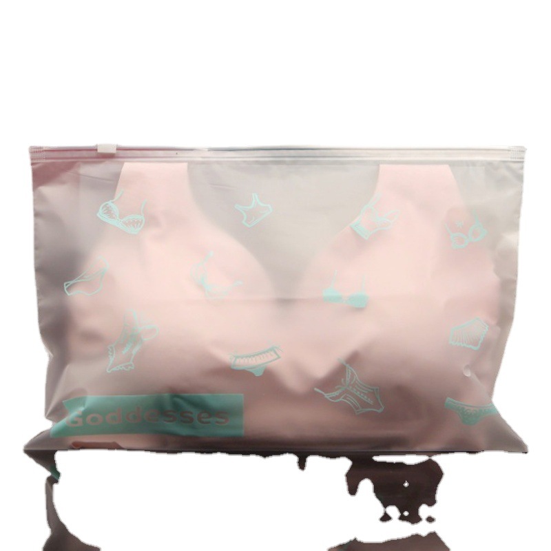 Bra Packaging Bag Underwear Swimwear Shorts Zipper Bag Strapless Bra Body Underwear Flat Frosted Bag Spot