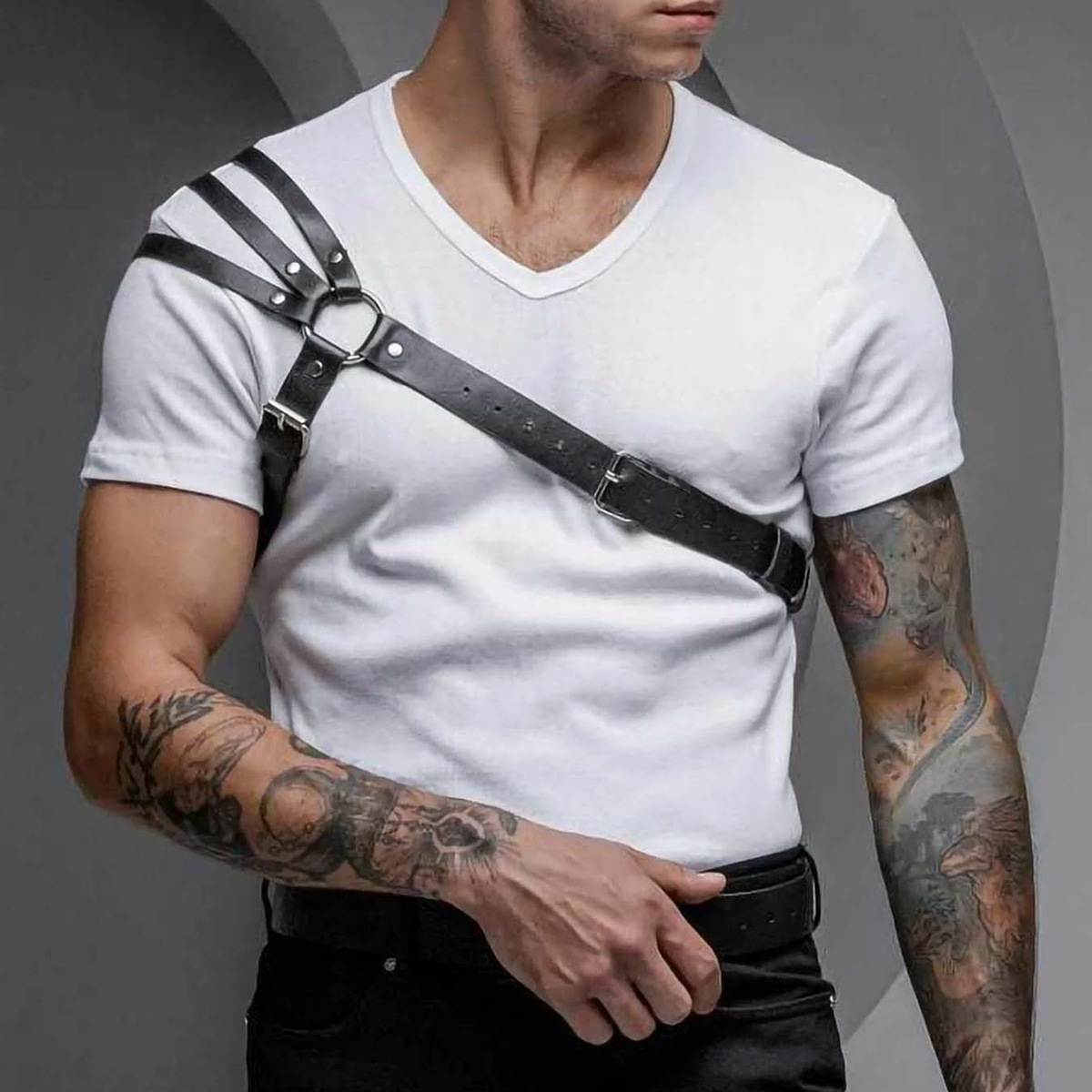 Adult sex toys PU leather comfortable men's belt wear clothing bar party performance strap source manufacturers