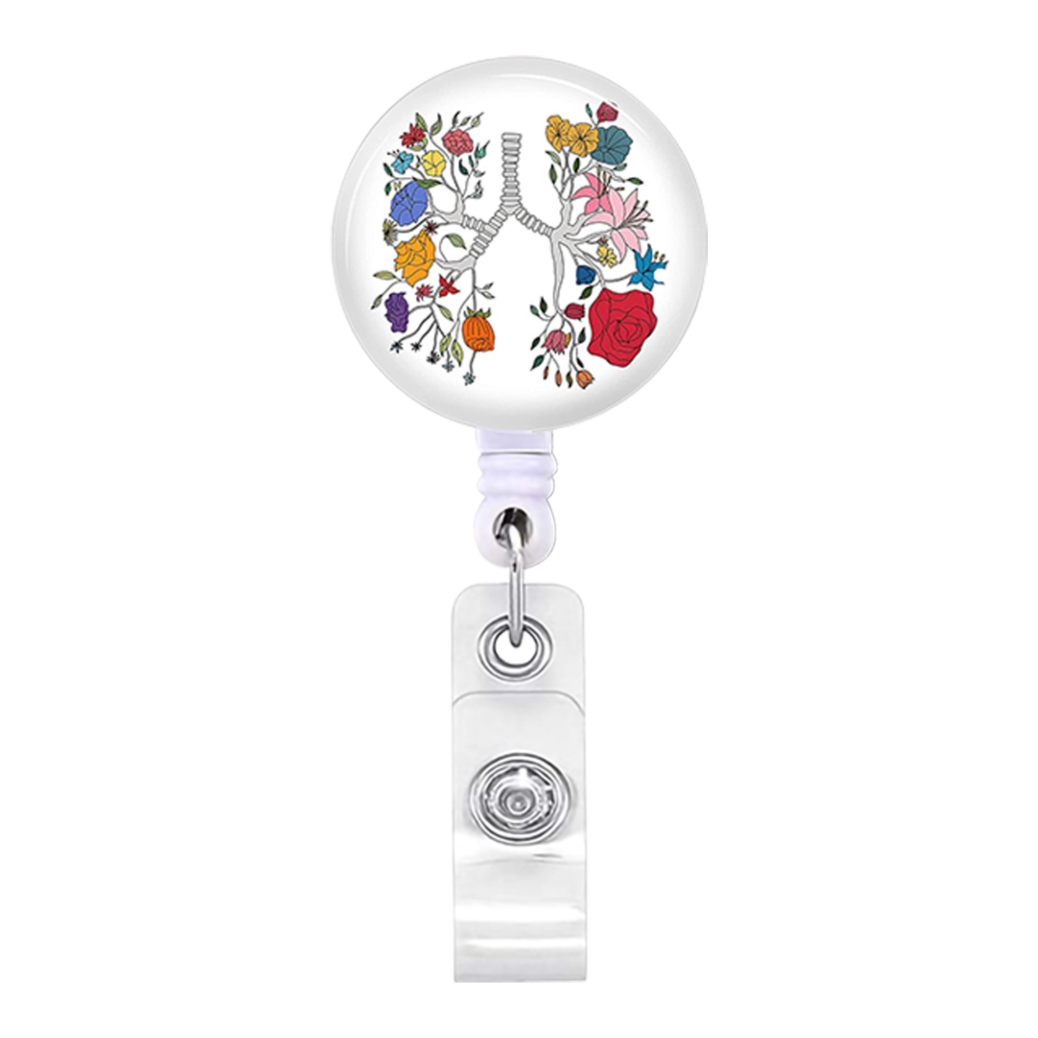 Picture of Heart, Spleen and Lung Brain, Large Intestine Organ Easy-Pull Buckle, Telescopic Easy-Pull Id Buckle, Doctor Nurse Badge Buckle Badge