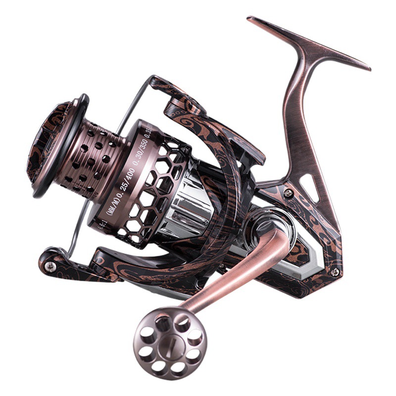 AS Hunting and Fishing King Aojiang Shark Large Spinning Wheel All-metal Bronze HA Remote Thrower Drip Wheel Fishing Wheel Luya Fishing Gear