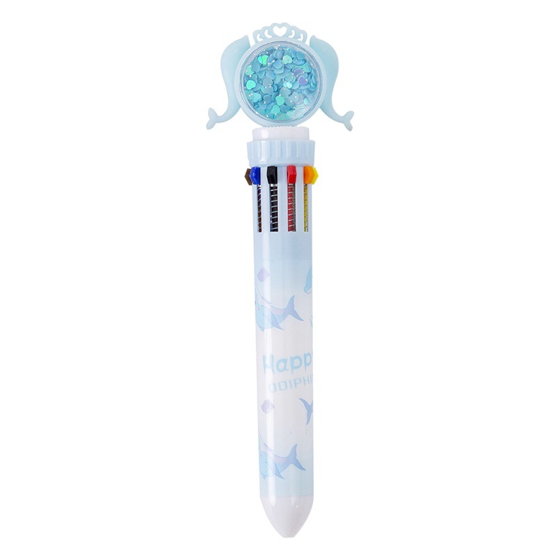 Cartoon creative multi-color pen girl heart ins mermaid series ten-color pen student Stationery Gift hand account material