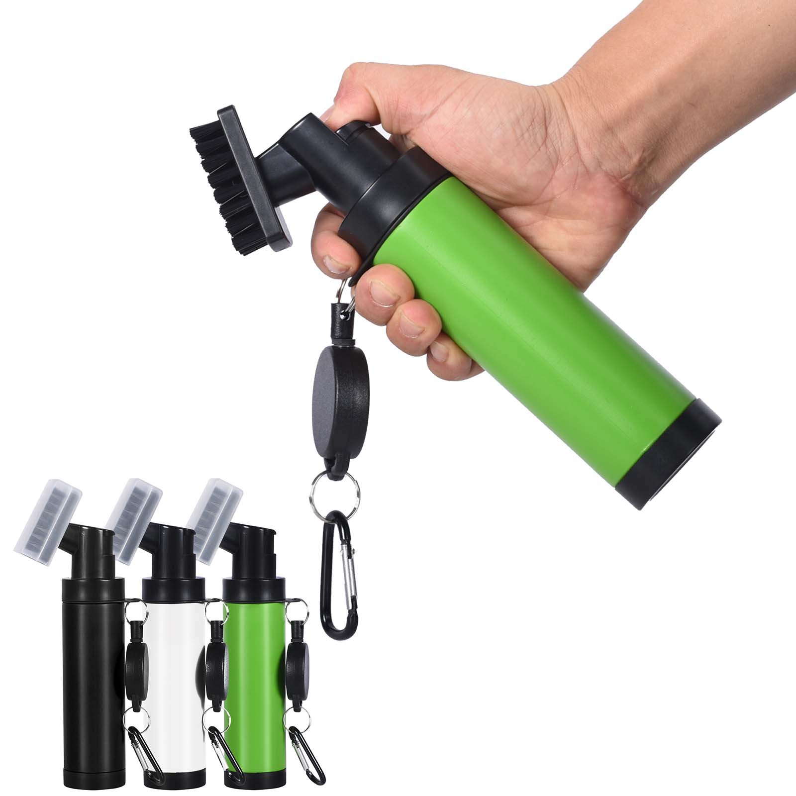 Golf Cleaning Brush Spray Club Brush Pull Rope Club Cleaner Press Water Spray Club Cleaning Brush