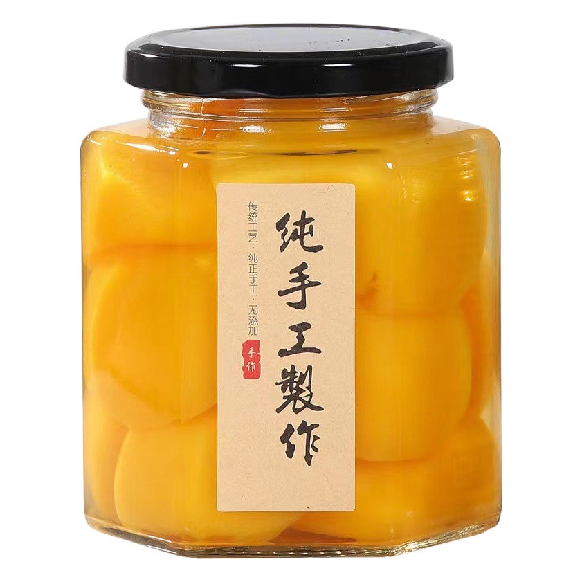 Hexagonal Honey Bottled Chili Pickle Jam Bottle Transparent Sealed Glass Bottle Grain Storage Can Bottle Glass Jar