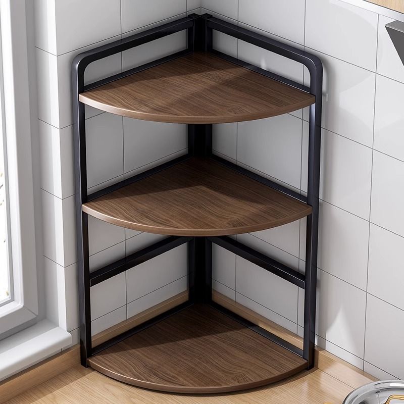 Kitchen Storage Rack Countertop Corner Triangle Spice Rack Corner Spice Storage Rack Multi-Functional Spice Rack