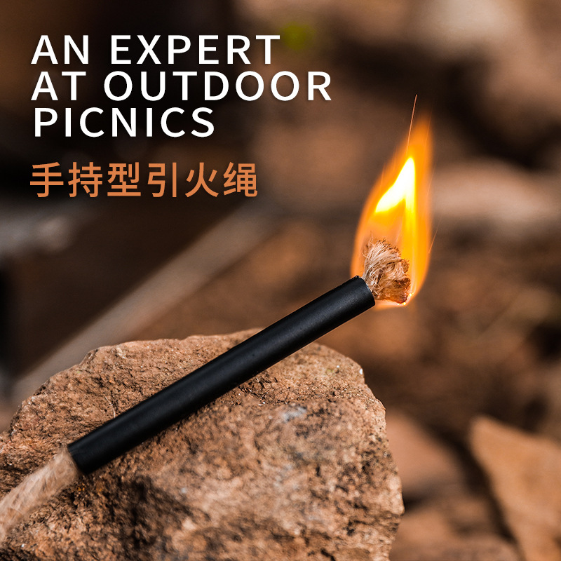 Picture of Outdoor Camping Picnic Barbecue Supplies Fire Feeder Fire Wire Rope Beeswax Hemp Rope Fire Eggs