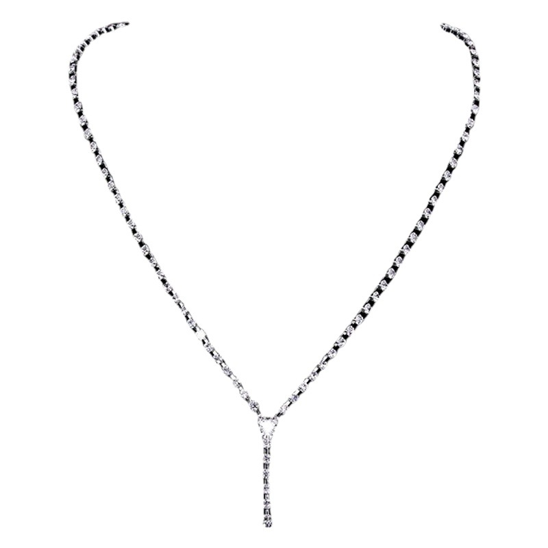 European and American bridal claw chain jewelry rhinestone welding elegant diamond earrings necklace simple suit wedding dress accessories