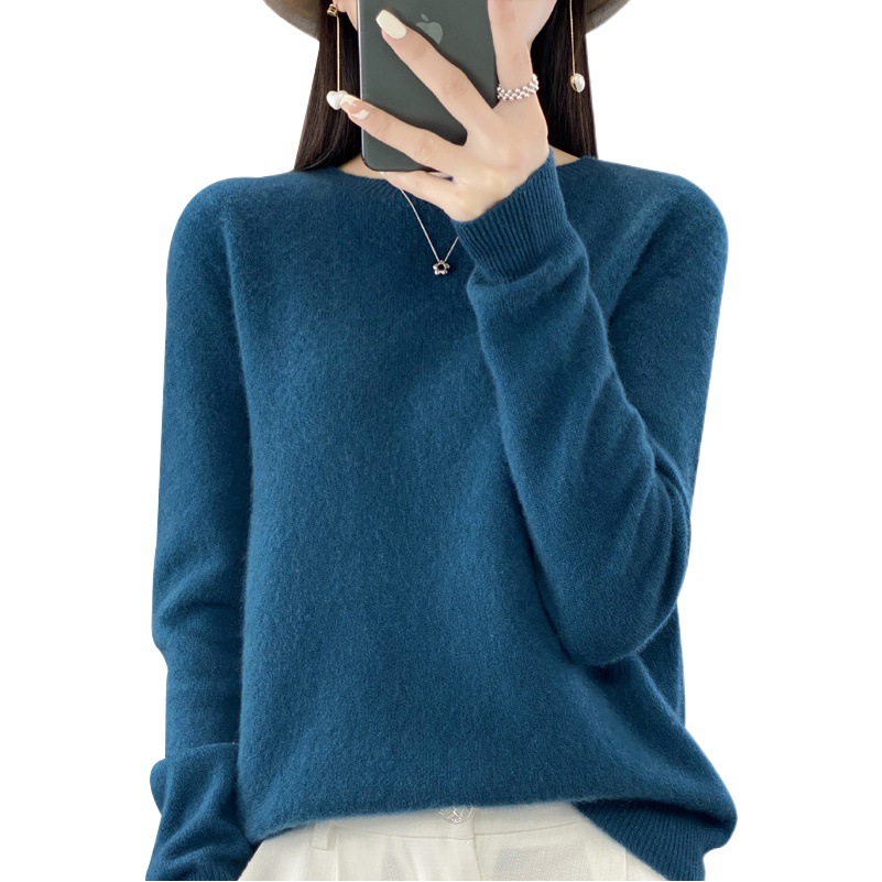 Picture of Soft Nuo low round neck sweater women's autumn and winter New pullover long sleeve wool bottoming shirt women's first-line ready-to-wear sweater women
