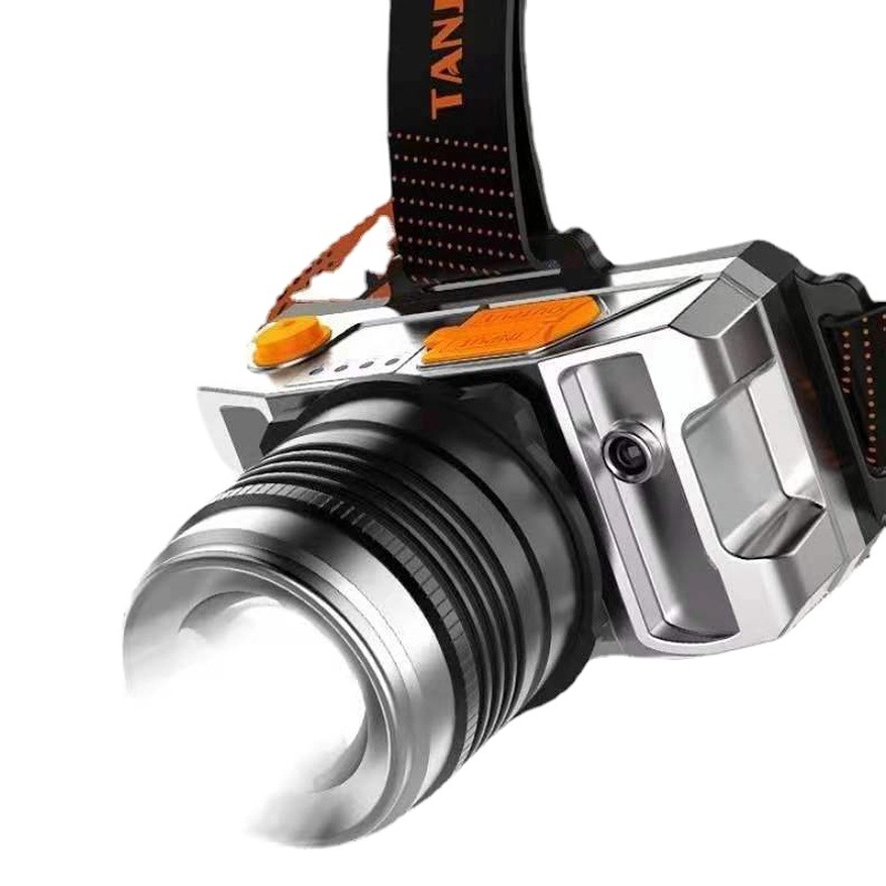 T18ALED Strong Light Headlamp Telescopic Zoom Induction Home Outdoor Night Riding Night Fishing Distinguished Light Headlamp