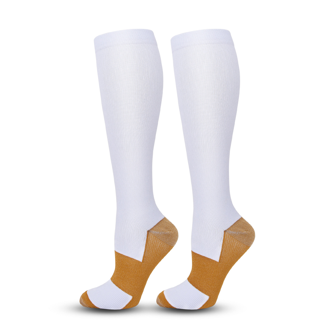 Picture of Solid Color Sports Compression Socks Anti-flexure Compression Socks Running Stretch Socks Suitable for Nurse Wrap Calf