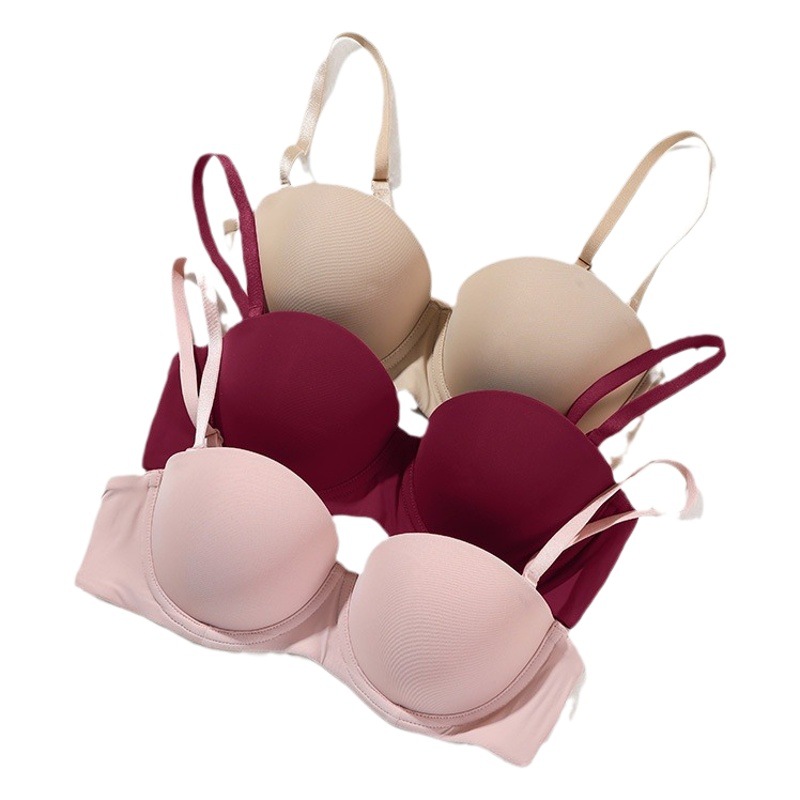 Foreign trade ladies half cup underwear bra small chest gathered anti-sagging bra summer breathable cup factory wholesale