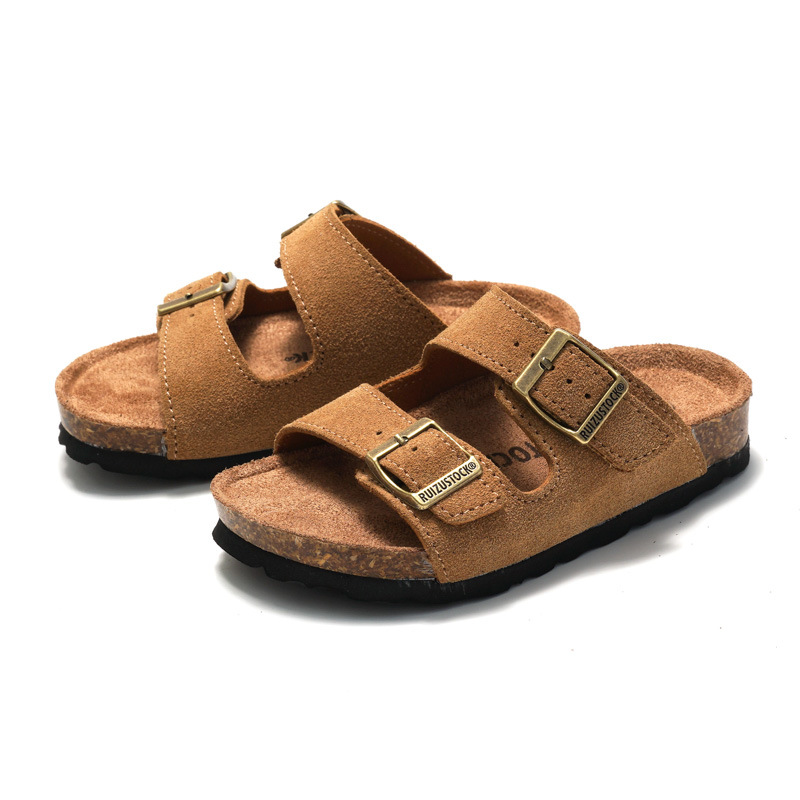 Picture of RUIZUSTOCK Spring New Arrival Children's Frosted Cork Slippers Boy's Beach Shoes Girl's Student's Sandals Breathable
