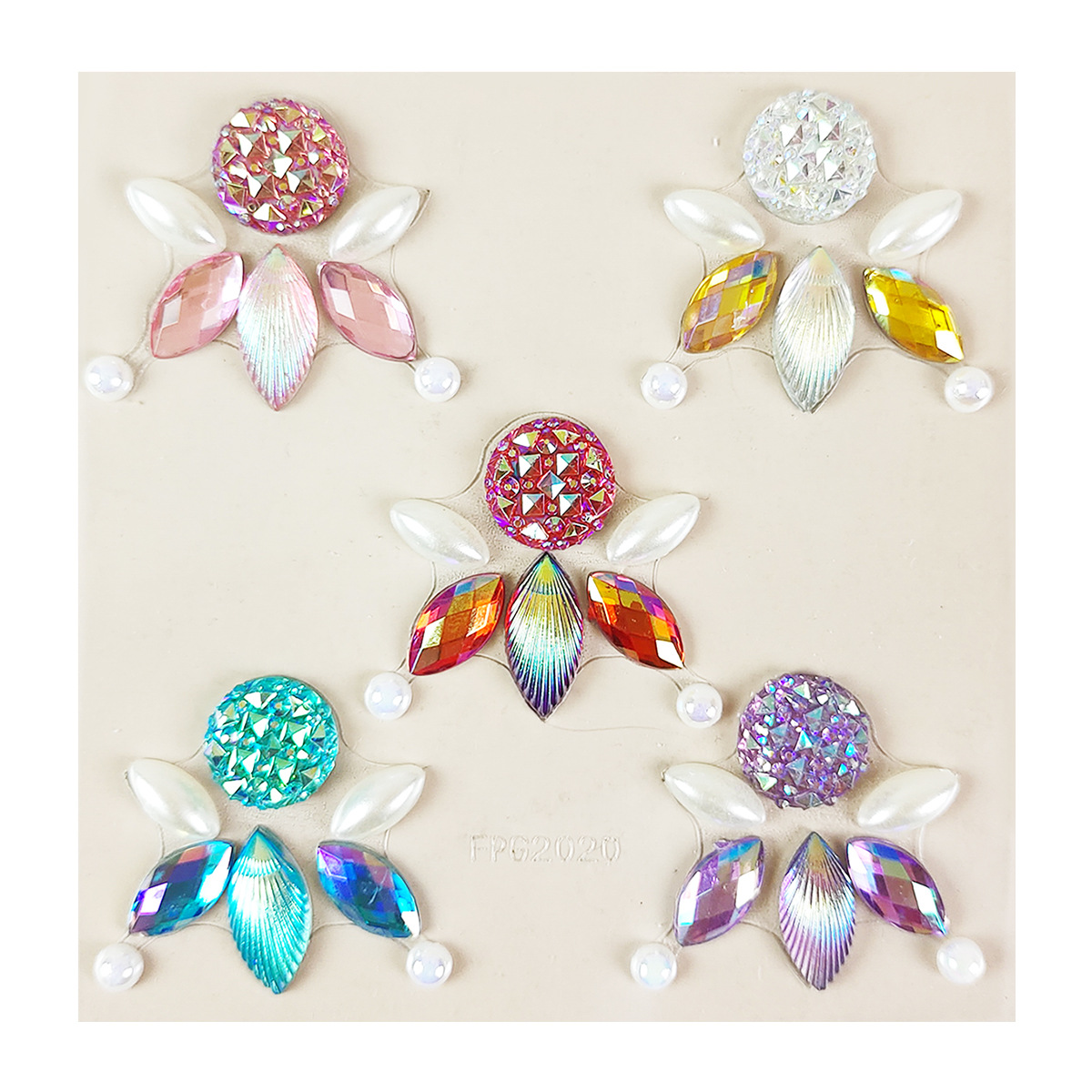 Picture of Eyebrow Diamond Paste Cross-border Face Diamond American Holiday Party Rhinestone Gem Paste Rainbow Eye Makeup Stage Makeup Tattoo Paste Diamond