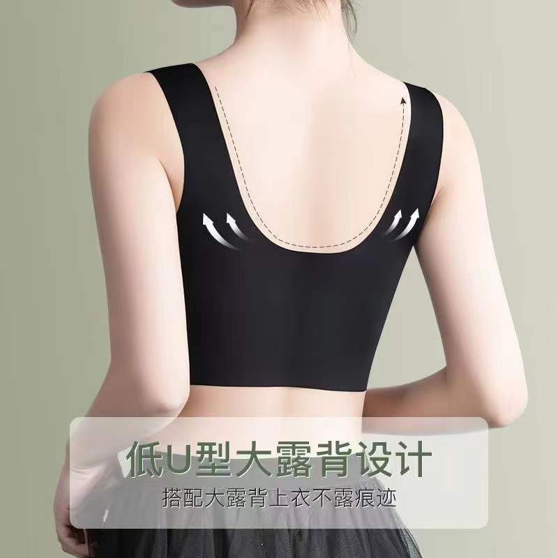 Picture of Spring and Summer Seamless Push-up Underwear Women's Small Chest Thin Adjustable Anti-sagging Paramilia Non-rimless Fixed Cup