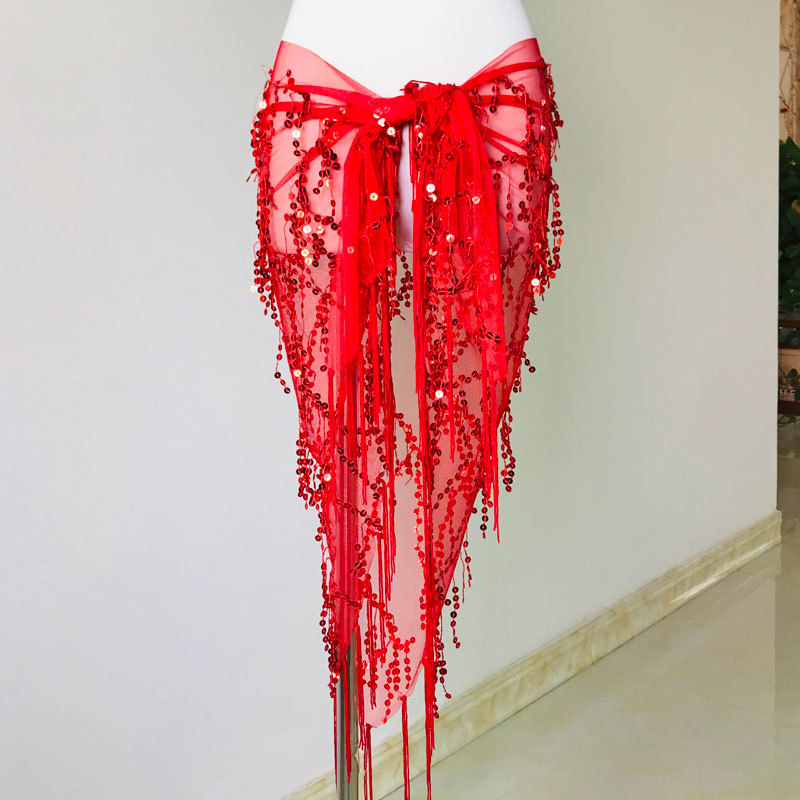 Belly Dance Waist Chain for Women 2023 New Practice Clothes Hip Scarf Beginner Triangle Scarf Tassel Belt Girdle