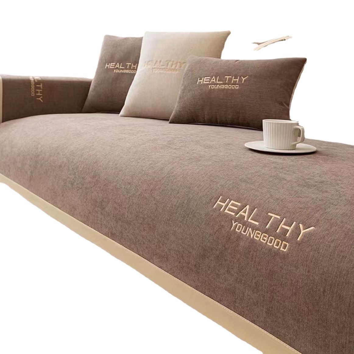 Chenille Non-Slip Sofa Cushion Wholesale for All Seasons 2023 New Simple Cushion Cover Accessible Luxury Embroidered Sofa Towel
