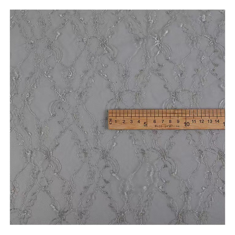 Spring and summer light fairy lace mesh floral nylon lace wedding dress DIY toy accessories fabric