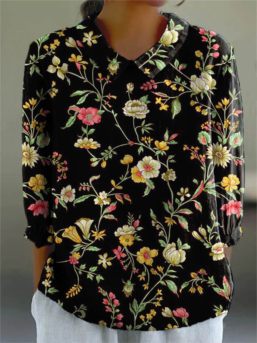 Picture of E Round Neck Pullover Summer Casual Cross-Border Women's Clothing New Amazon Printed Loose Women's Clothing Long-Sleeved Hot Sale
