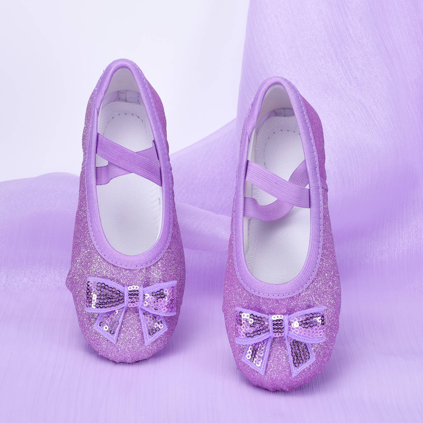 Glitter Shiny Dance Shoes Kidsren's Soft Sole Practice Stage Performance Dance Shoes Kindergarten Baby Performance 8001