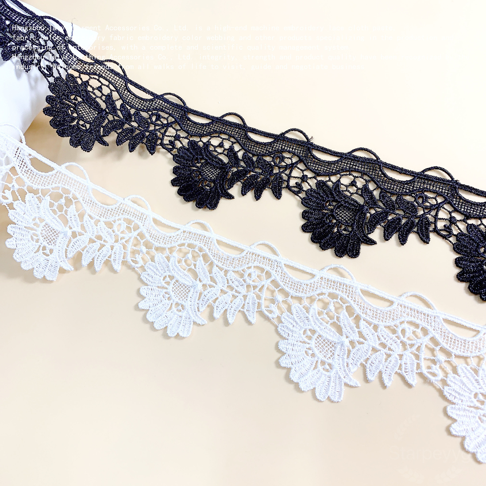 Good things polyester hollow polyester water soluble lace clothing accessories jewelry flower heart DIY unilateral wave bar code lace