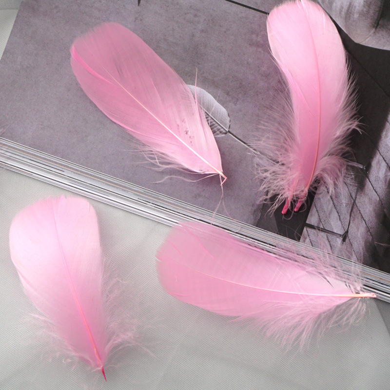 Picture of Macaron color feather decoration goose feather large and medium floating dream catcher gift box filled bouquet diy handmade material
