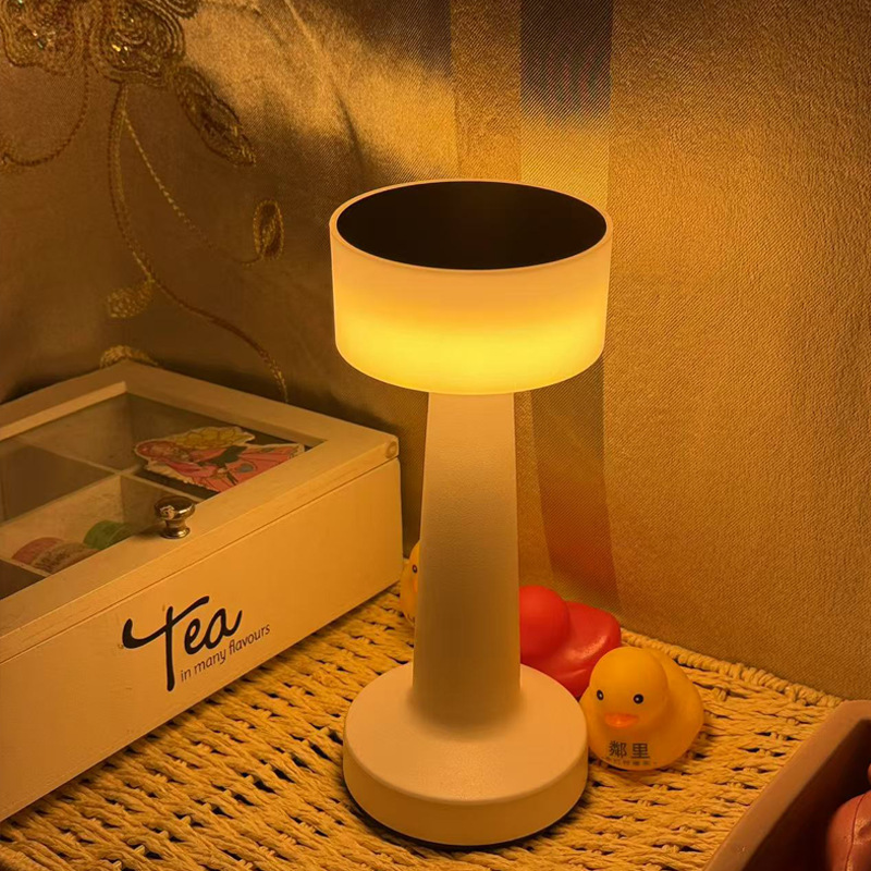 Cross-border bedside small table lamp dimmable eye protection working atmosphere warm and romantic touch USB rechargeable learning table lamp