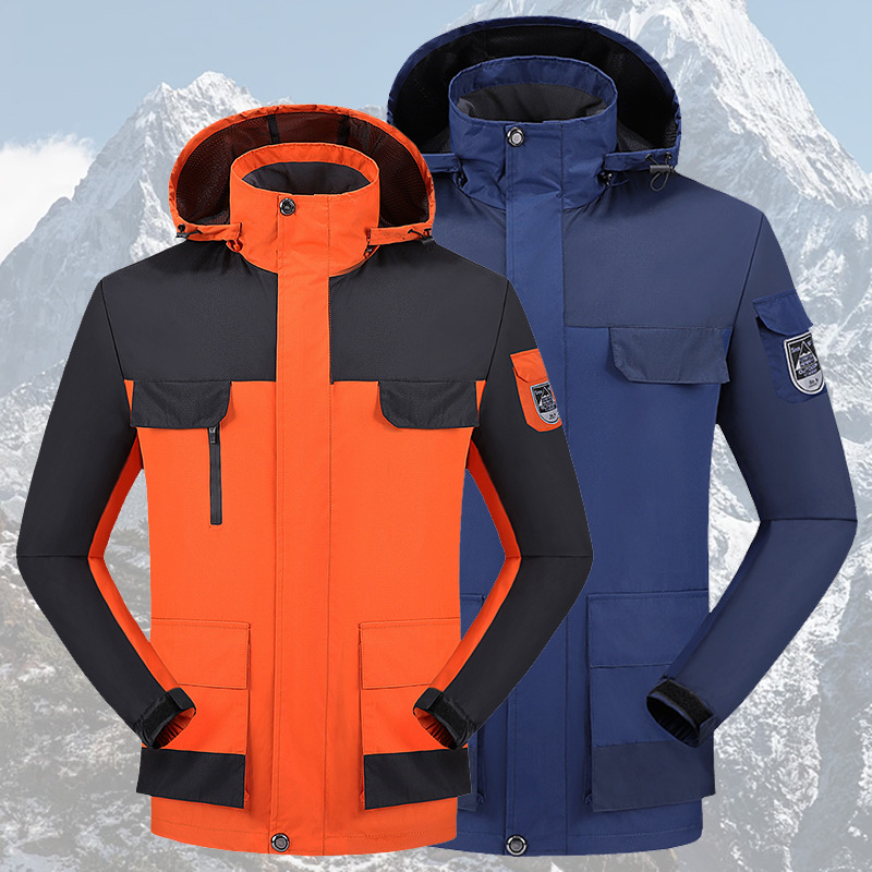 Picture of Amazon Couple Jacket Outdoor Large Size Hooded Windproof Waterproof Mountaineering Fishing Cargo Jacket for Men and Women