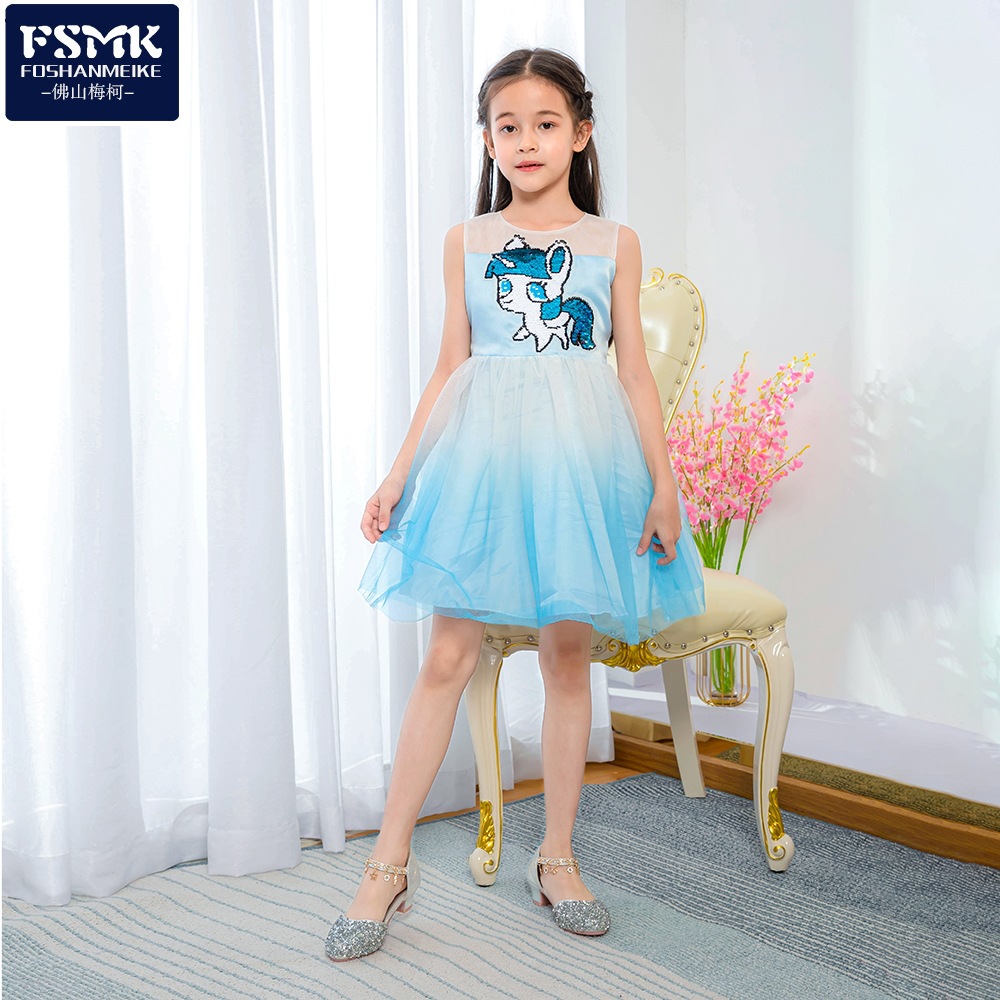 European and American New Girls Princess Dress Unicorn Children's dress Halloween cosplay Costume Children's Dress