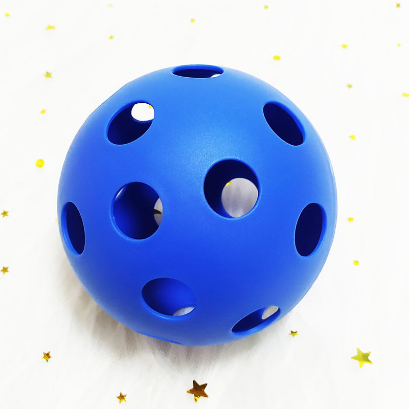 Picture of 9cm Hole Early Education Catching Ball Baby Training Toy Baby Buckle Perception Color Cognition Sound Toy Gift Ball