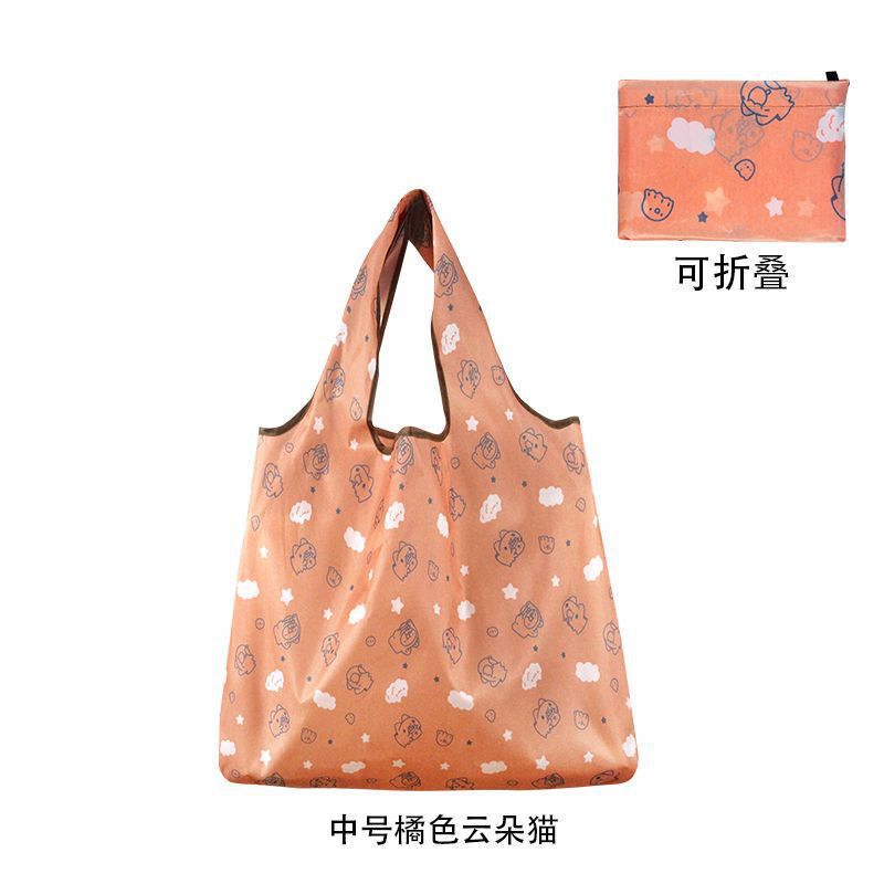 Picture of Thickened Supermarket Environmental Protection Bag Cartoon Cute Folding Shopping Bag Portable Waterproof Shoulder Shopping Bag Outgoing Storage Bag