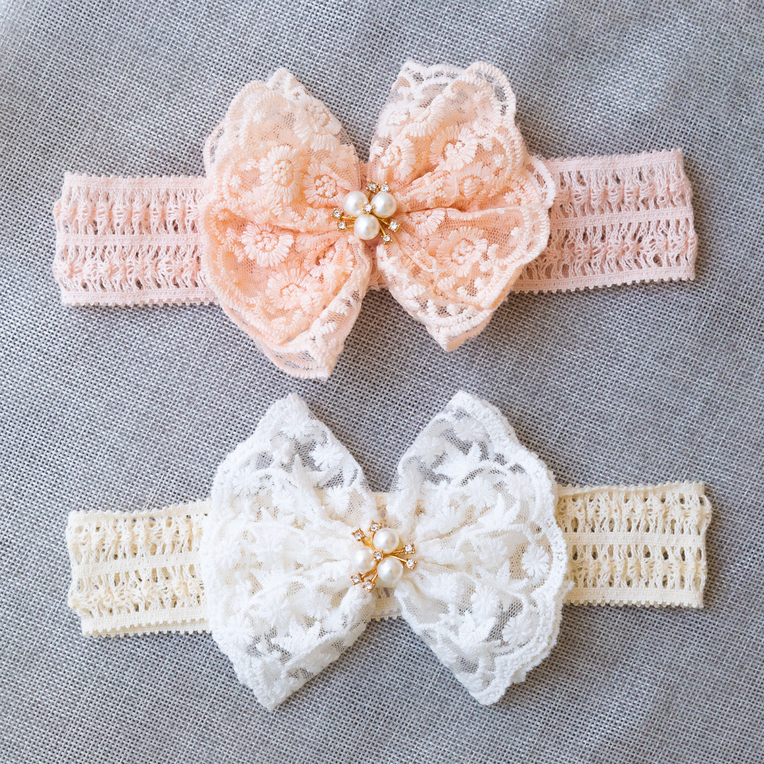 Picture of Baby lace hair band baby headdress baby girl hair band princess hair accessories bow