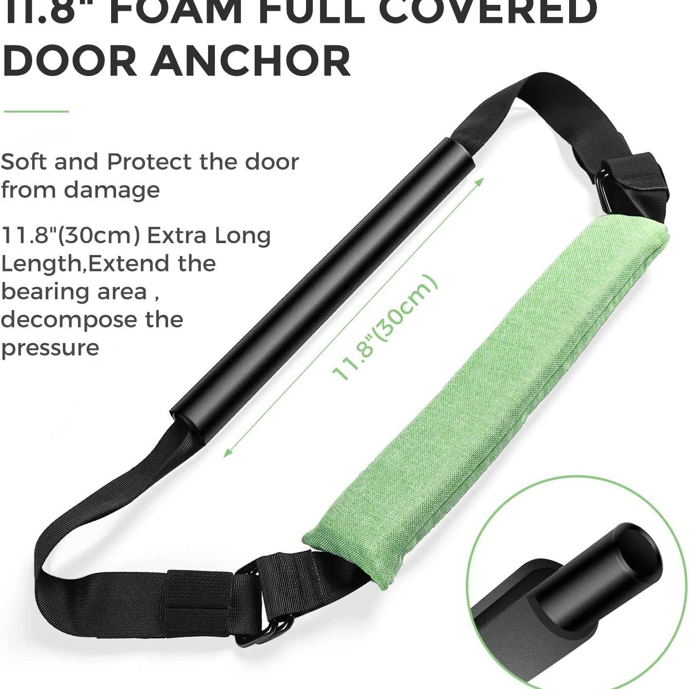 Picture of Sit-Up Assist Belt Abdominal Muscle Exerciser Adjustable Crunch Belt Kneeling Pad Push-Up Training Fitness Comfortable and Portable