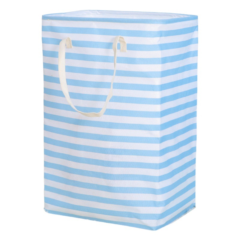 Cross-border exclusive striped moisture-proof laundry basket foldable storage laundry basket laundry basket laundry basket laundry storage basket
