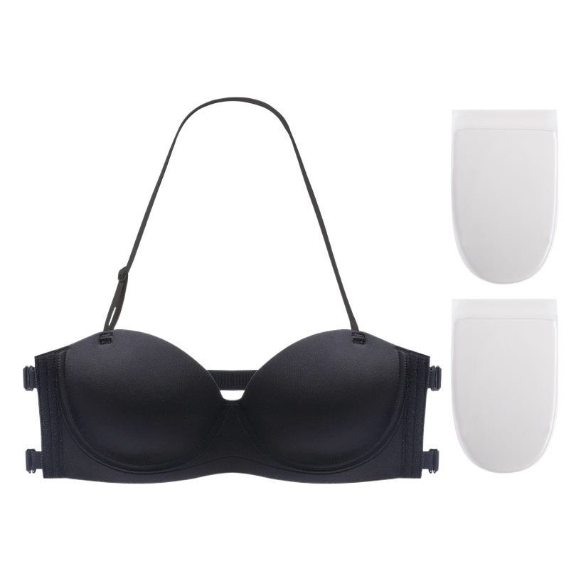 Anti-Slip Invisible Bra for Dresses, Women's Push-Up Bra That Enhances the Appearance of a Larger Bust, Seamless Bandeau Bra Wholesale, Backless Sexy Push-Up Bra