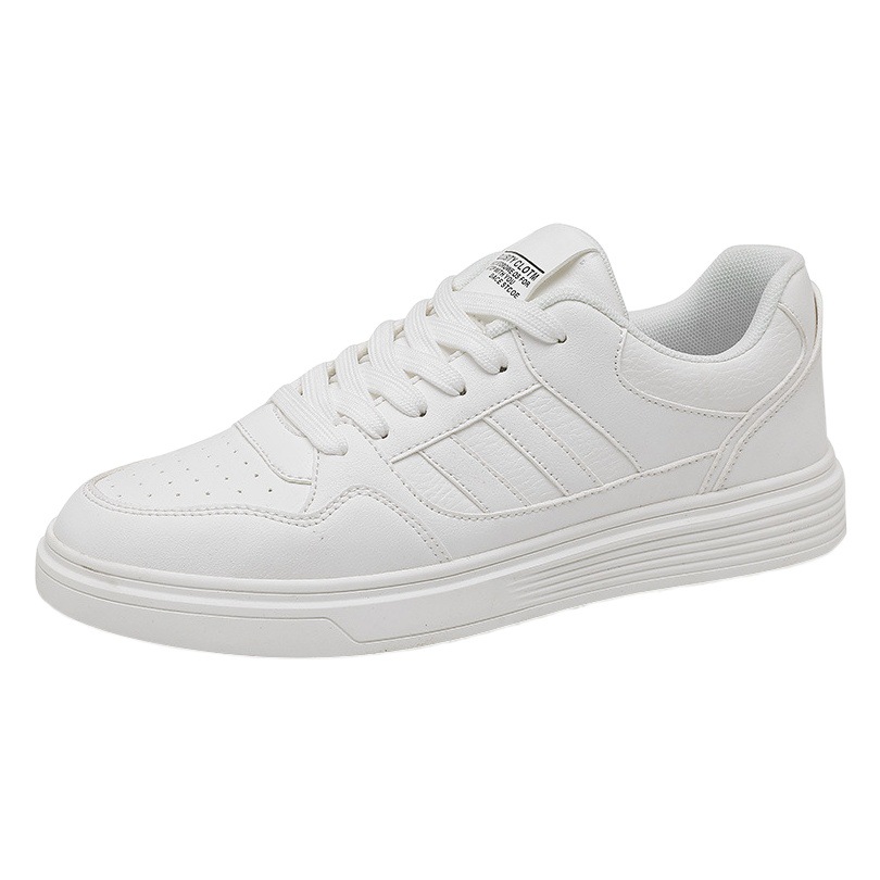 White Shoes Men's Spring Breathable Low-top Shoes 2025 New Men's Casual Fashion Board Shoes All-match Trendy Men's Shoes