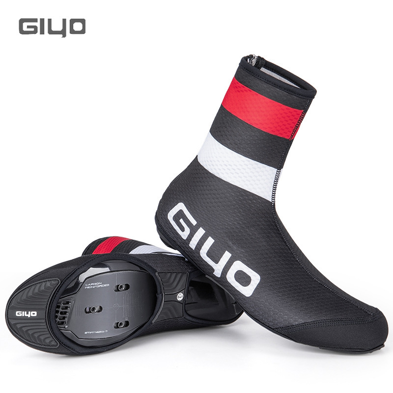 GIYO Winter Bicycle Riding Shoe Cover fleece-lined Warm Mountain Road Lock Shoe Protective Cover Windproof Waterproof and Dustproof