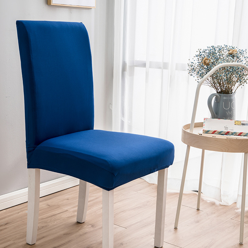 Picture of Cross-border plain milk silk elastic chair cover hotel restaurant half chair cover conference conjoined chair cover wholesale