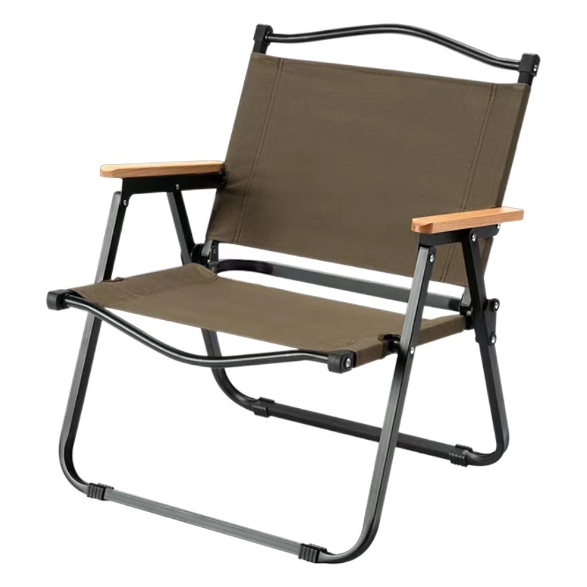 Outdoor folding chair outdoor camping picnic barbecue backrest armrest stool portable beach Kermit chair