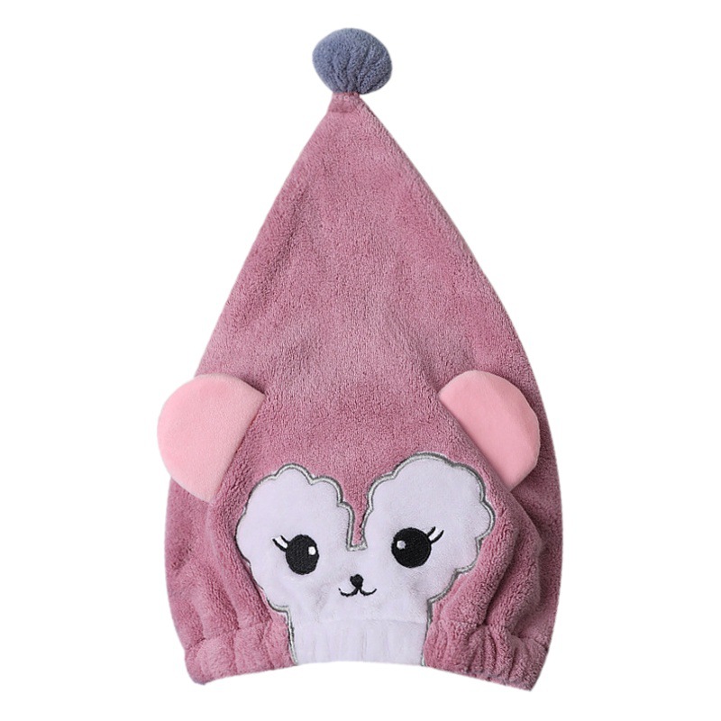 Cartoon Antibacterial Dry Hair Cap, Quick-Drying, Super Absorbent, Cute Women's Headscarf, Baotou, Hair Drying Towel, Elastic Shower Cap