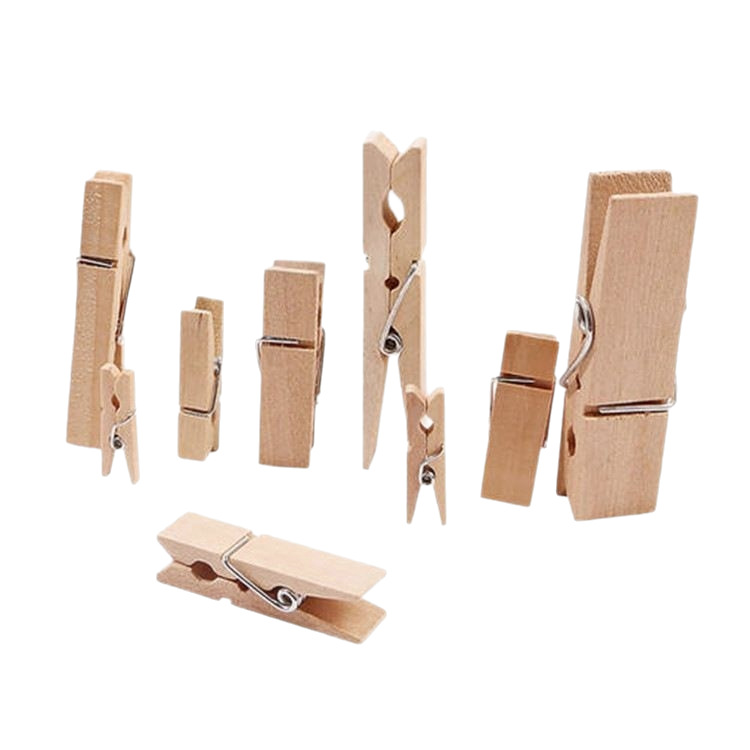 Picture of Supply of Wood Color Clothespins Wooden Crafts Photo Wall Cardboard Photo Frame Cartoon Home Pendant Small Wooden Clips