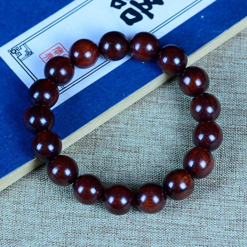Picture of Natural Indonesia True Venus Leaflet Rosewood High Density Submerged Blood Sandalwood 108 Buddha Beads Plate Wen Play Men's and Women's Handstrings