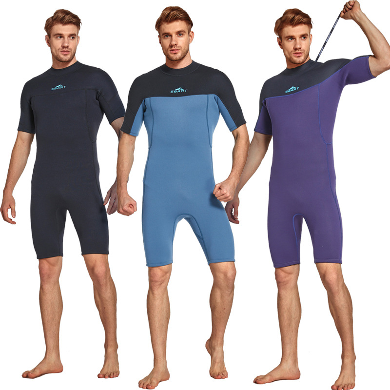 Shabart 2MM Diving Suit Men Summer Short Sleeve Quick Dry Warm in stock Snorkeling Surfsuit Swimsuit Wholesale Adult